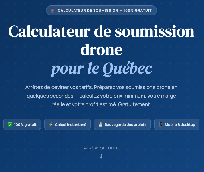 Image pour Calculateur De Soumission De Drone